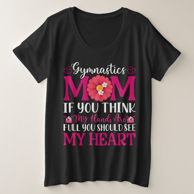 Camiseta Plus Size Ginástica Mãe (Frente do Design)