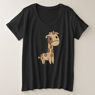 Camiseta Plus Size Girafa de bebê bonita