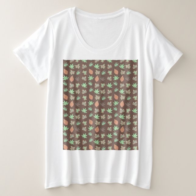Camiseta Plus Size Girly Floral Pattern (Frente do Design)