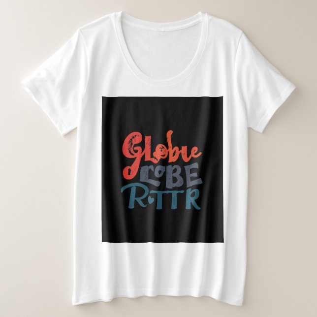 Camiseta Plus Size Globe Trotter (Frente do Design)