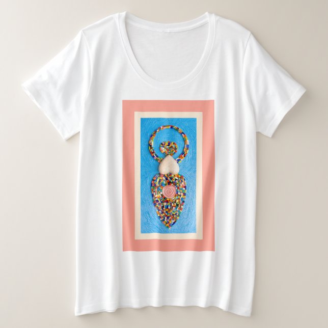 Camiseta Plus Size Goddess Mosaic (Frente do Design)