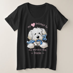 Camiseta Plus Size Goldendoodle Meu Coração Pertence A