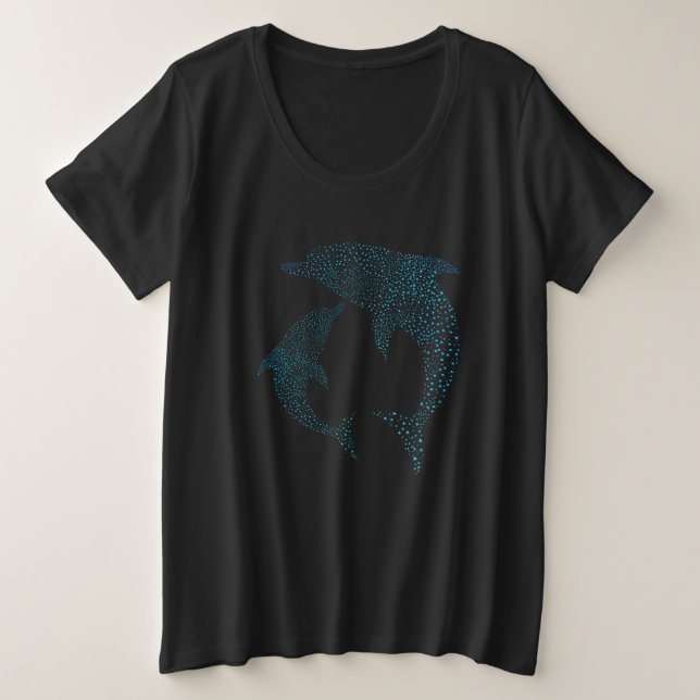 Camiseta Plus Size Golfinhos (Frente do Design)