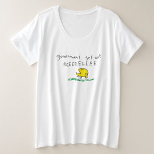 Camiseta Plus Size Governo fora REE SNEKRIGHT Bandeira Gadsden