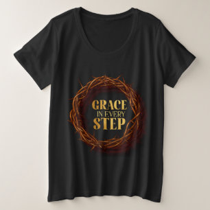 Camiseta Plus Size Graça em Cada Passo