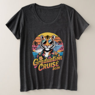 Camiseta Plus Size Graduation 2026 Cruise Vacation Tee