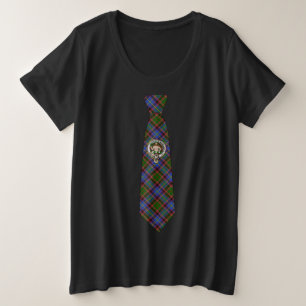 Camiseta Plus Size Gravata Aikenhead Clan Escocês Insígnia & Tartan