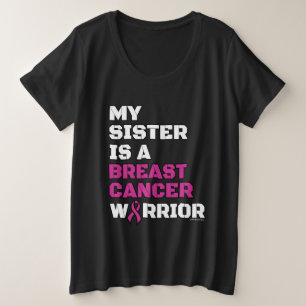 Camiseta Plus Size Guerreiro/Bloqueio/Irmã...Cancer da Mama