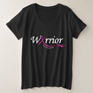 Camiseta Plus Size Guerreiro/Fita...Cancer da Mama