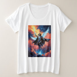 Camiseta Plus Size Guerreiro Guardião do Céu Arcanjo Miguel