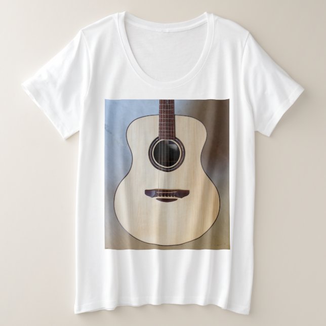 Camiseta Plus Size Guitarra Incrível (Frente do Design)