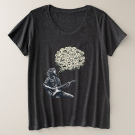 Camiseta Plus Size Guitarrista explosivo Solfeggio