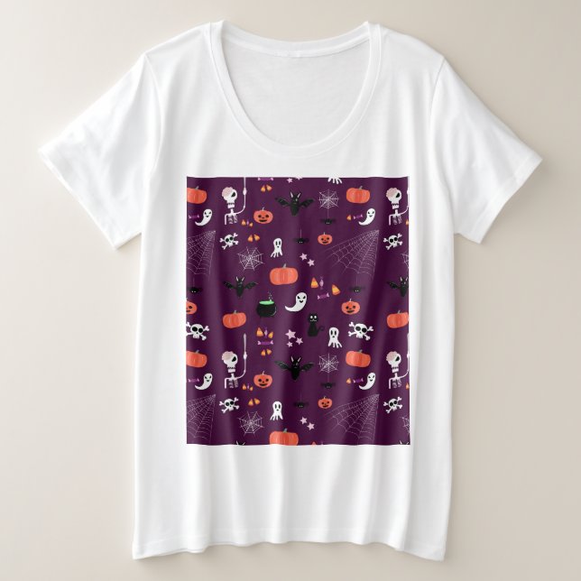 Camiseta Plus Size Halloween (Frente do Design)