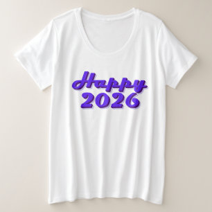 Camiseta Plus Size Happy 2026
