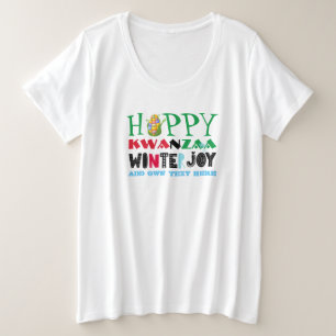 Camiseta Plus Size Happy KWANZAA Winter JOY