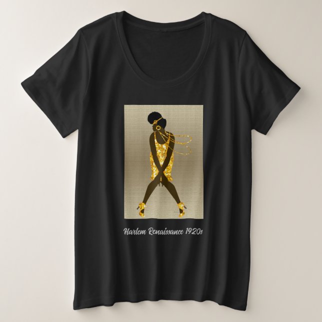 Camiseta Plus Size Harlem Renaissance 1920 (Frente do Design)
