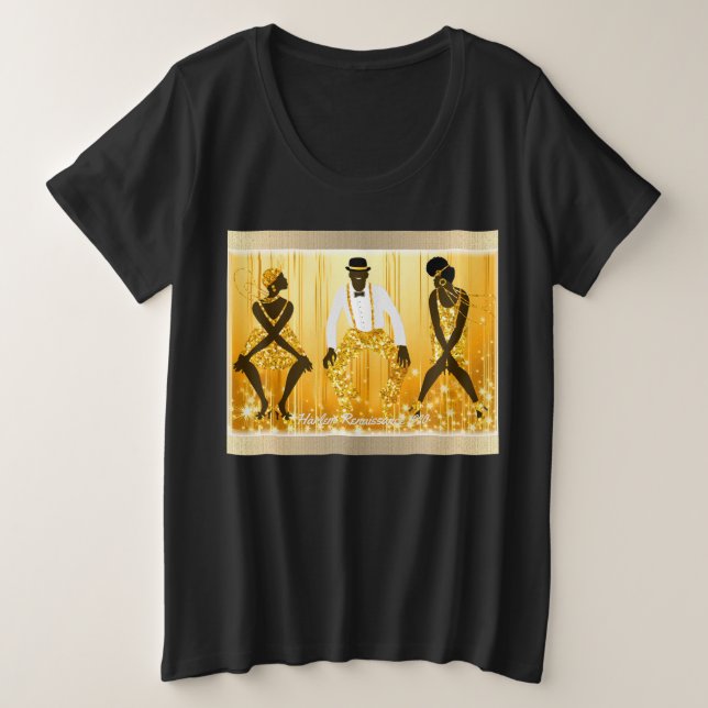 Camiseta Plus Size Harlem Renaissance 1920, Charleston: (Frente do Design)