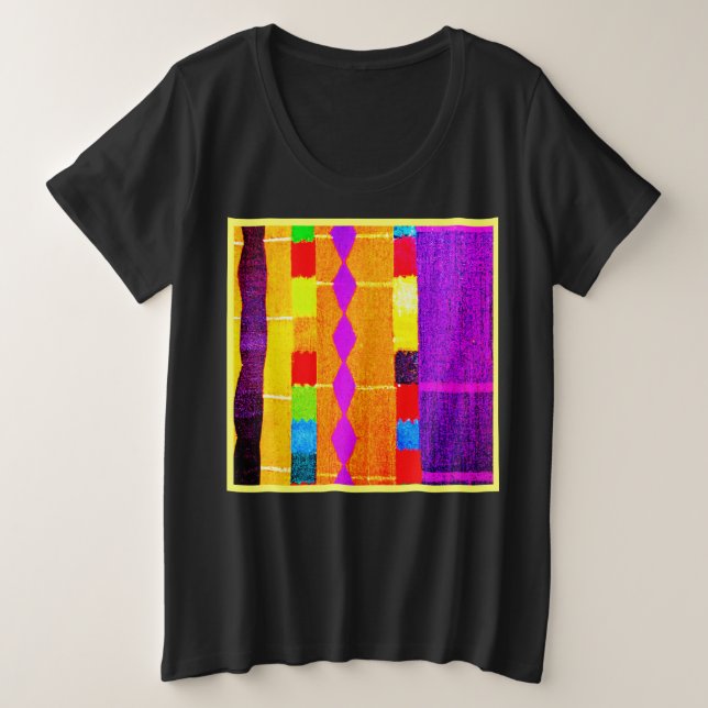 Camiseta Plus Size Harmonia de Paleta Vibrante (Frente do Design)