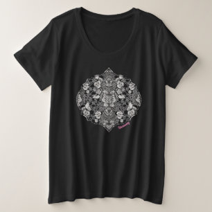 Camiseta Plus Size Harmonia Floral de Renda