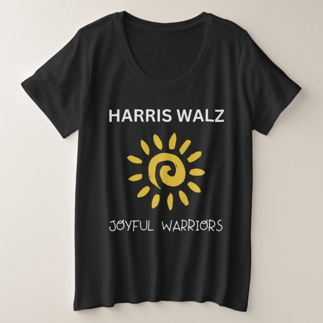 Camiseta Plus Size Harris Walz Guerreiro Alegre (Frente do Design)