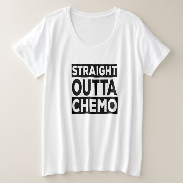 Camiseta Plus Size Hetero Outta Chemo (Frente do Design)