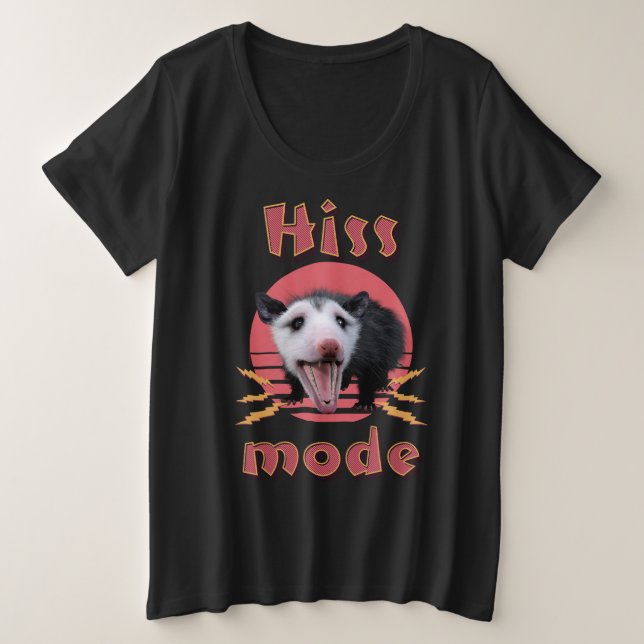 Camiseta Plus Size Hiss Mode Funny Ogambm Hising (Frente do Design)