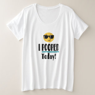 Camiseta Plus Size Hoje, Emoji Engraçado Sarcástico