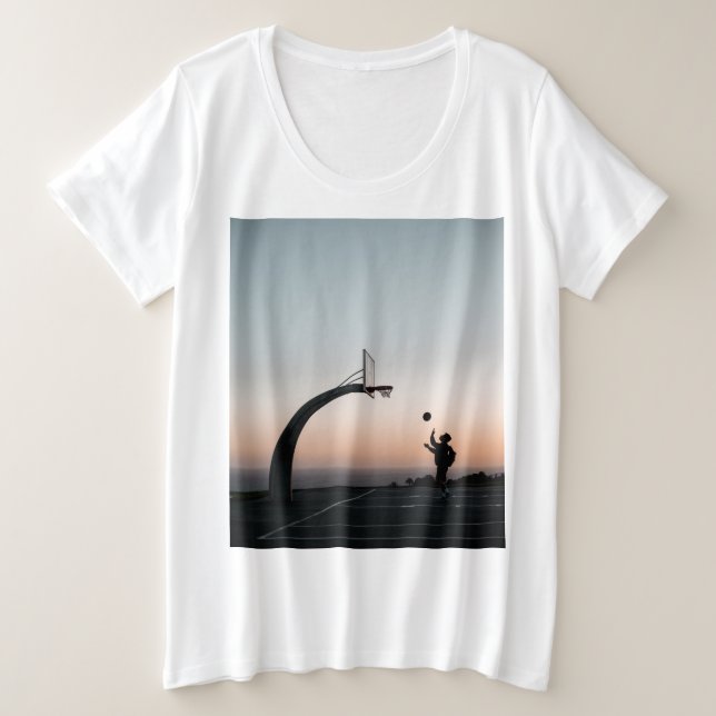 Camiseta Plus Size Hoop de basquete incrível (Frente do Design)