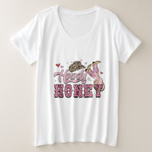 Camiseta Plus Size Howdy Honey Womens