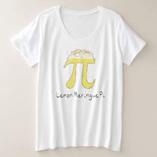 Camiseta Plus Size Humor Matemático Divertido Símbolo Pi Limão