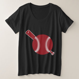 Camiseta Plus Size Ícone de beisebol e Bat