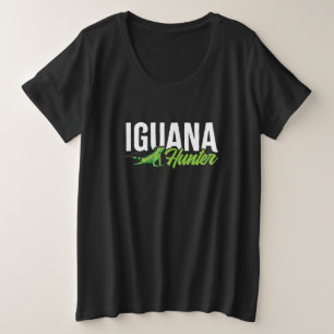 Camiseta Plus Size Iguana Hunter Herbivorous Lizard Sharp Eye Specie