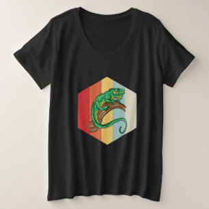 Camiseta Plus Size Iguana Illustra Proprietário do Pão Gift Iguanas