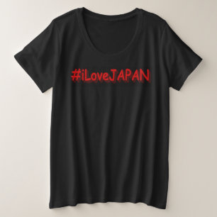 Camiseta Plus Size "#iLoveJAPAN" Design bonito. Compre agora