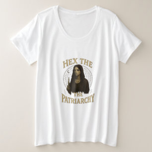 Camiseta Plus Size Ilustração de Bruxa Wiccan – Hexe o Patriarcado