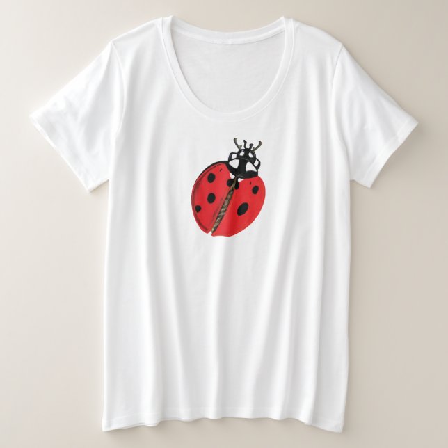 Camiseta Plus Size Ilustração Lady Bug (Frente do Design)