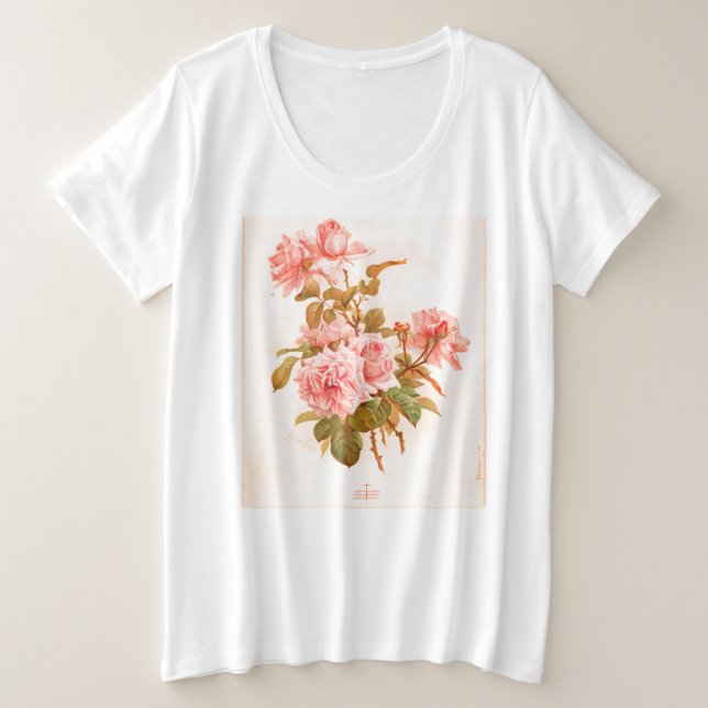 Camiseta Plus Size Impressão DE BLOQUEIO DE FLORES JAPONÊS (Frente do Design)