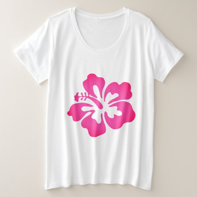 Camiseta Plus Size Impressão havaiano (Frente do Design)