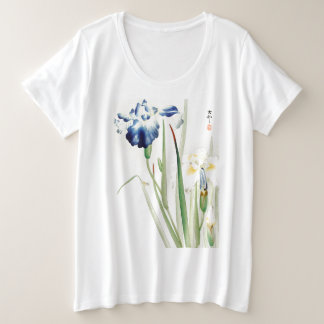 Camiseta Plus Size IMPRESSÃO-T-Shirt SIMPLES IRIS JAPONÊS