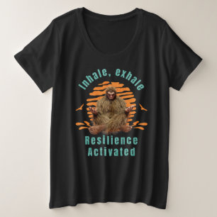 Camiseta Plus Size Inalar, Exalar Resiliência Ativada Pé Grande