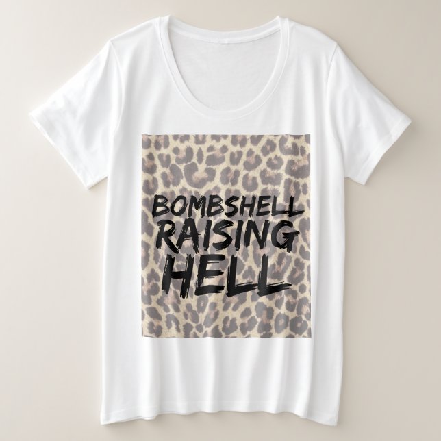 Camiseta Plus Size Inferno de levantamento da notícia bombástica (Frente do Design)