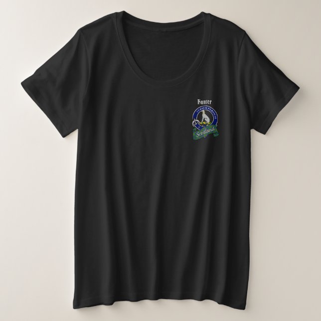 Camiseta Plus Size Insígnia do Clã Hunter Feminino (Frente do Design)