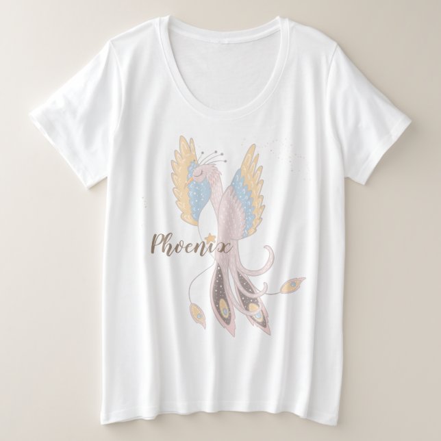 Camiseta Plus Size Inspiração de aumentação Personalizable de Phoenix (Frente do Design)