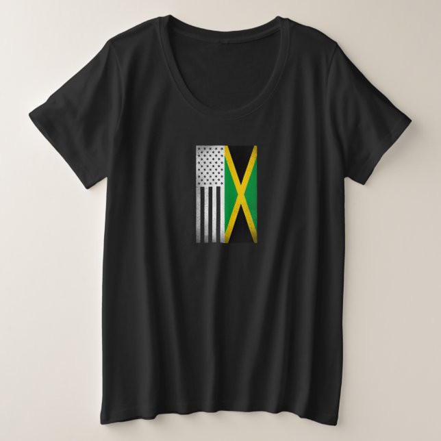Camiseta Plus Size Jamaica Design para orgulhosos jamaicanos (Frente do Design)