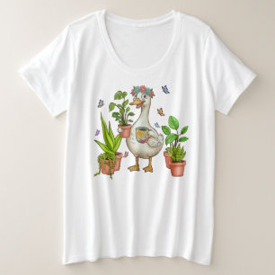 Camiseta Plus Size Jardim do Ganso Energizado por Plantas e Café Vint