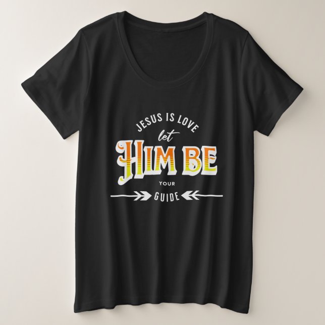 Camiseta Plus Size Jesus é Amor (Frente do Design)