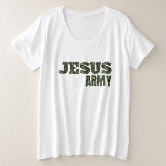 Camiseta Plus Size Jesus Exército