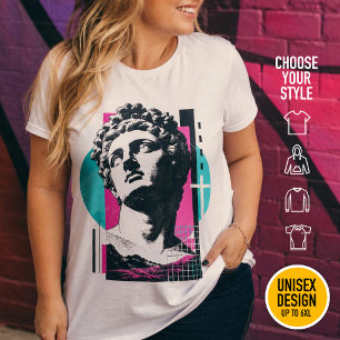 Camiseta Plus Size Jesus Grego Retro Brutalista Colossenses 2:3