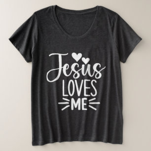 Camiseta Plus Size Jesus me ama