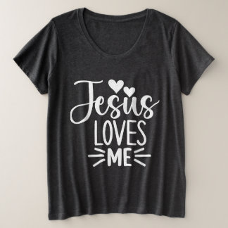 Camiseta Plus Size Jesus me ama